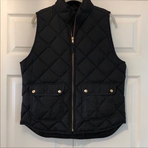 J. Crew puffer vest. Down. Size XS. Black.